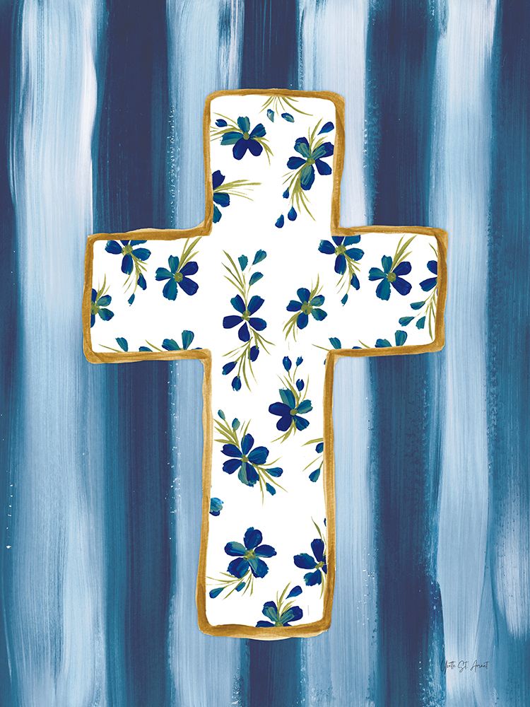 Floral Cross II art print by Yvette St. Amant for $57.95 CAD