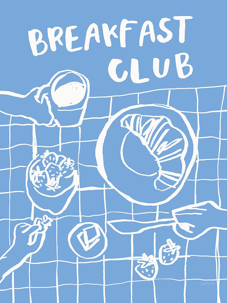 Breakfast Doodles III Blue art print by Jenaya Jackson for $57.95 CAD