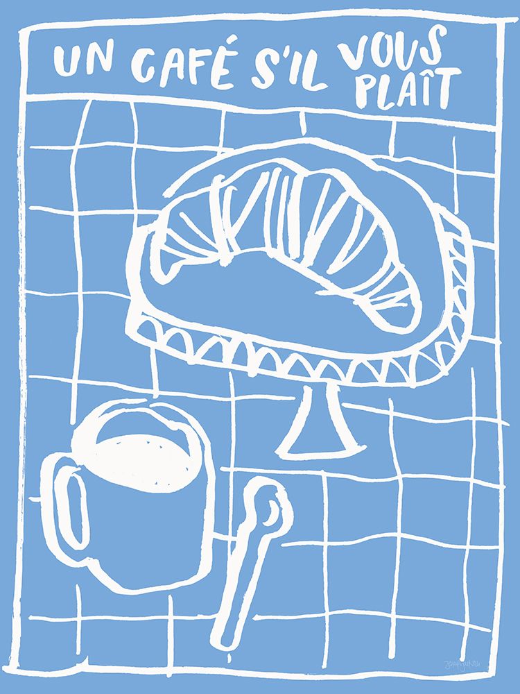 Breakfast Doodles IV Blue art print by Jenaya Jackson for $57.95 CAD