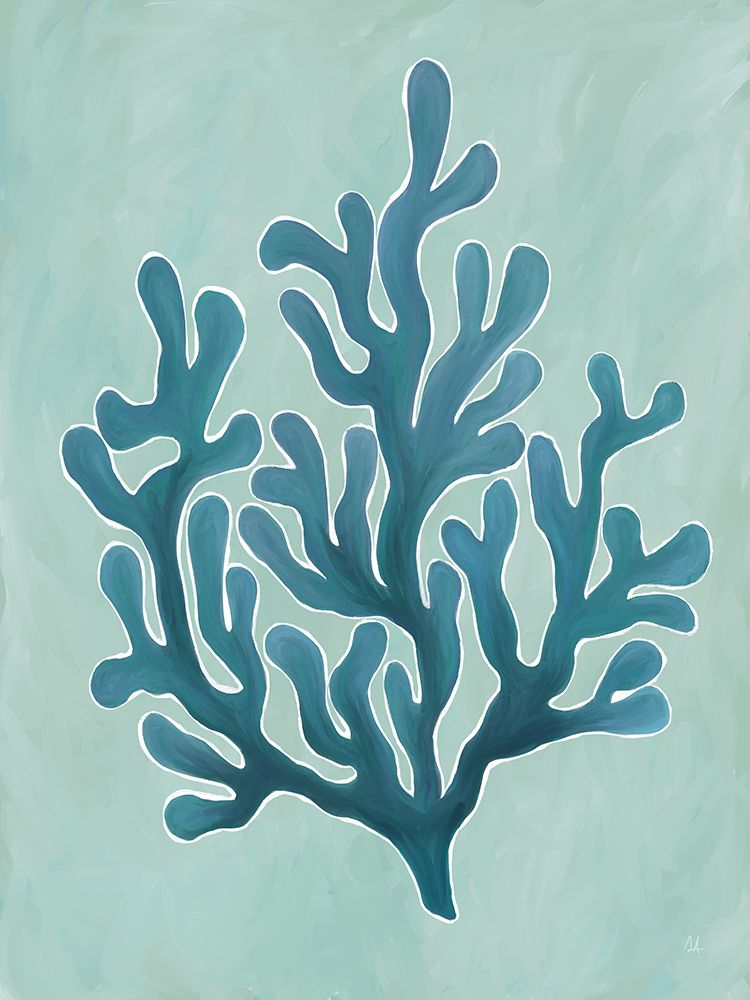 Beachy Flora and Fauna I Teal art print by Sarah Adams for $57.95 CAD