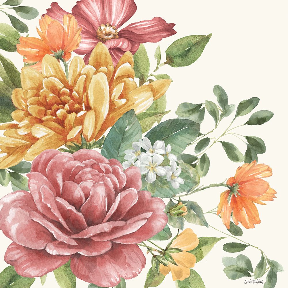 Amber Blossoms I art print by Leslie Trimbach for $57.95 CAD