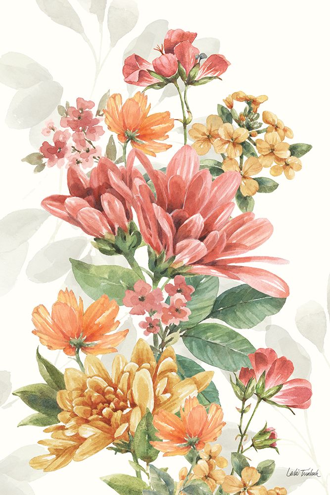 Amber Blossoms V art print by Leslie Trimbach for $57.95 CAD