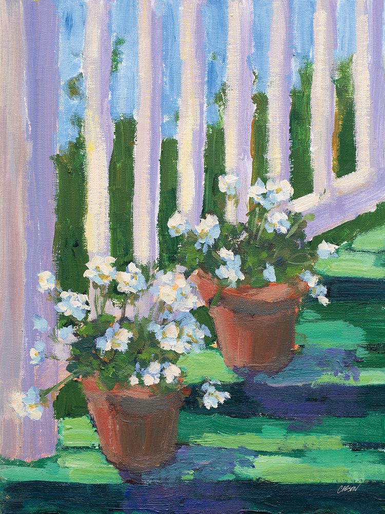 Geraniums on the Porch art print by Carson Overstreet for $57.95 CAD