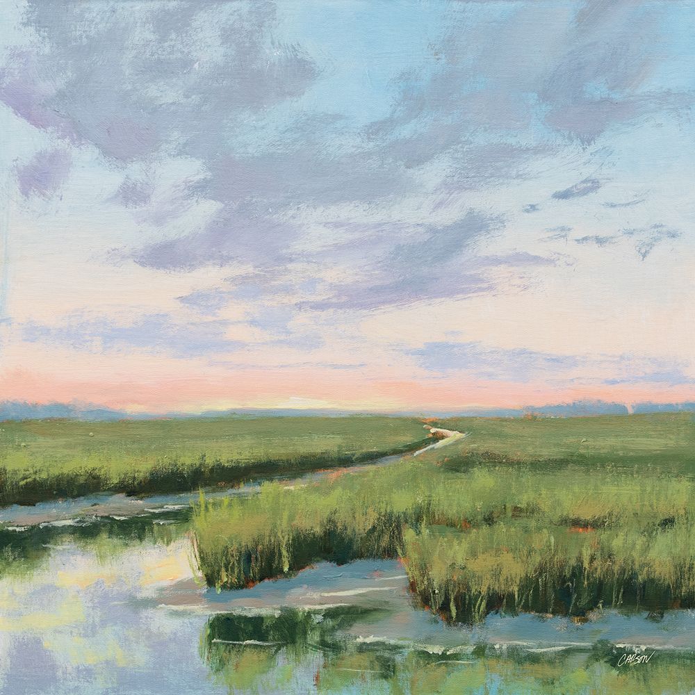 Winding Marsh Creek at Sundown art print by Carson Overstreet for $57.95 CAD
