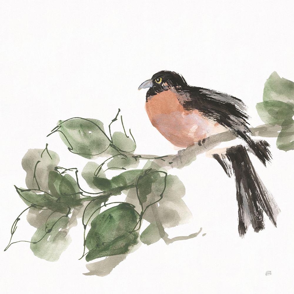 Bird and Leaves II art print by Chris Paschke for $57.95 CAD
