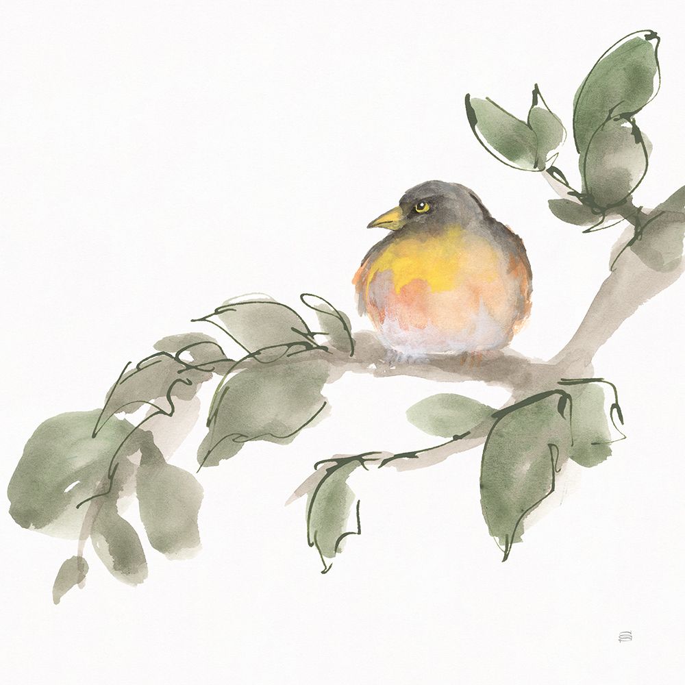 Bird and Leaves IV art print by Chris Paschke for $57.95 CAD