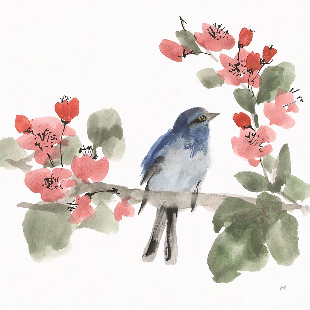 Bird and Blossoms I art print by Chris Paschke for $57.95 CAD
