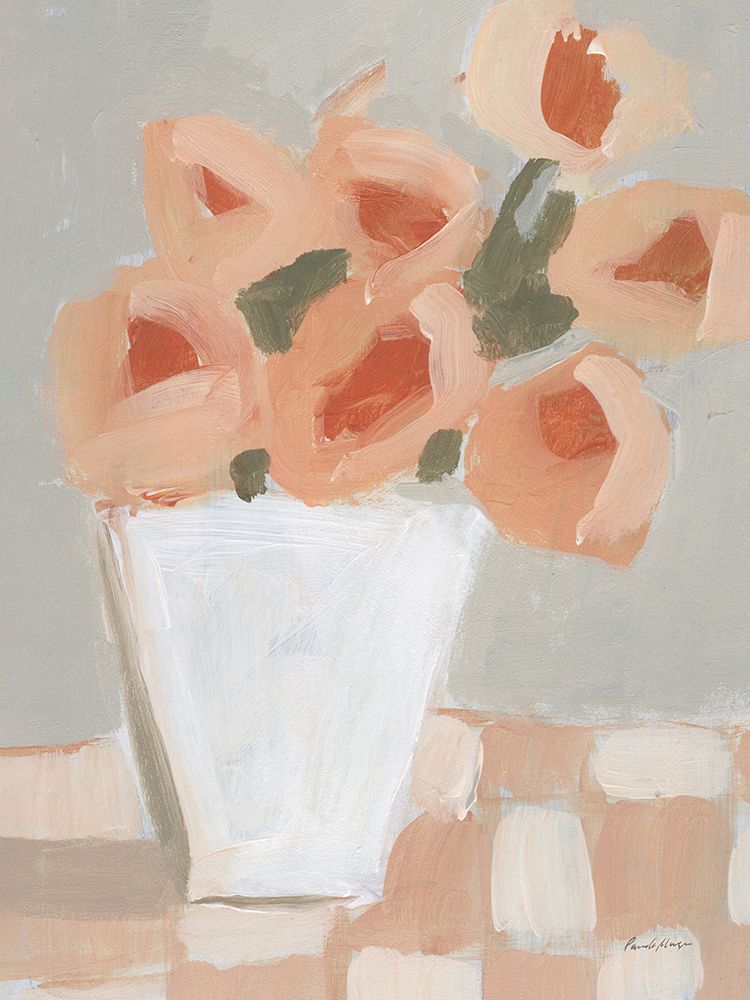 Floral on Checks art print by Pamela Munger for $57.95 CAD