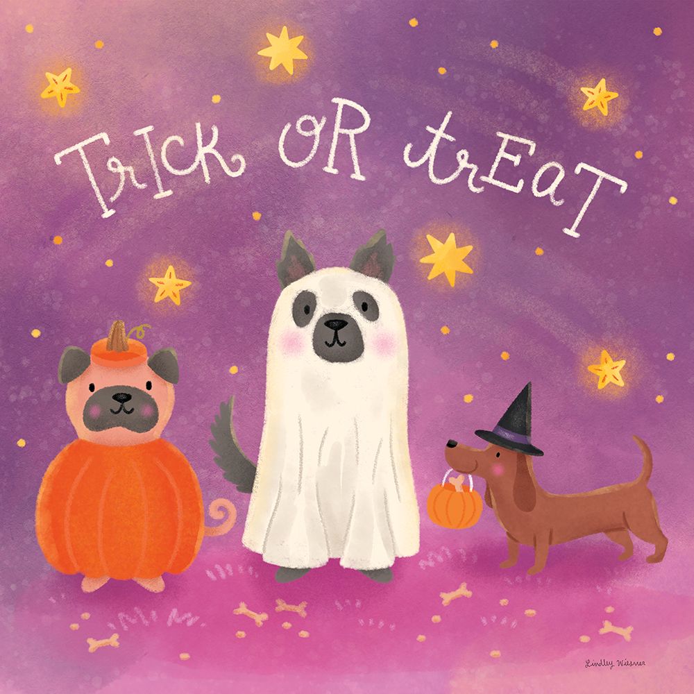 Spooky Pals IV art print by Lindley Wiesner for $57.95 CAD