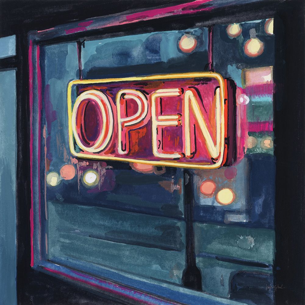 Neon Open Sign art print by Kate Jarvik Birch for $57.95 CAD