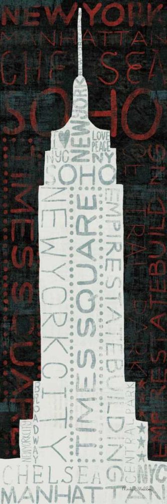 Empire State Building - Red art print by Michael Mullan for $57.95 CAD