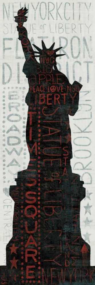Statue of Liberty - Red art print by Michael Mullan for $57.95 CAD