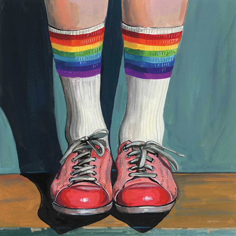 Rainbow Socks art print by Kate Jarvik Birch for $57.95 CAD