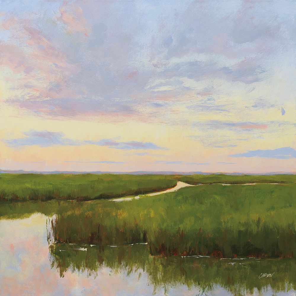 Brilliant Marsh Sunset art print by Carson Overstreet for $57.95 CAD