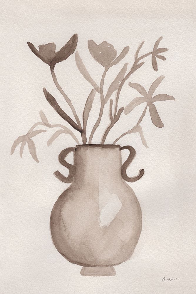 Sepia Vase II art print by Pamela Munger for $57.95 CAD