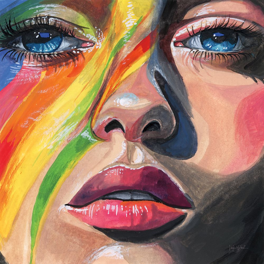 Rainbow Face Paint art print by Kate Jarvik Birch for $57.95 CAD
