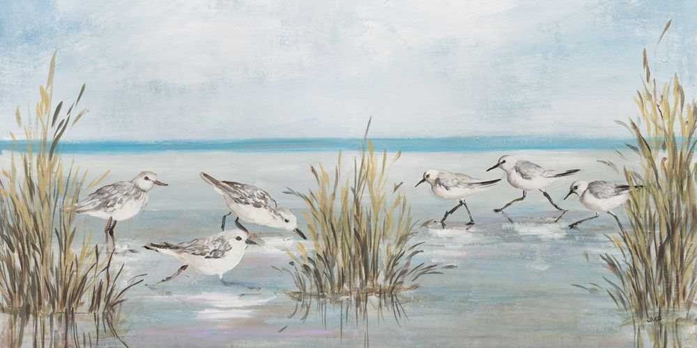 Beach Birds I art print by Julia Purinton for $57.95 CAD