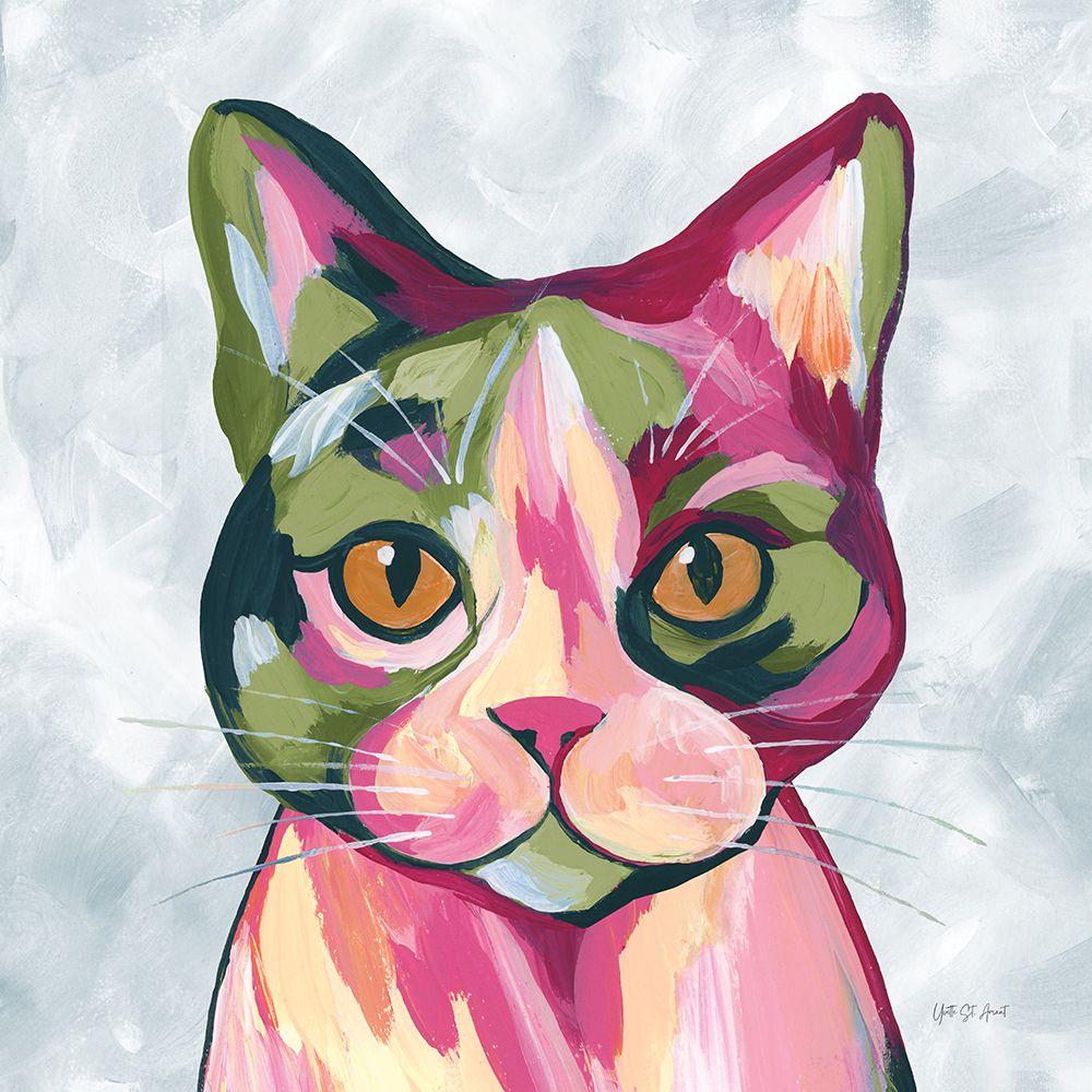 Abstract Cat art print by Yvette St. Amant for $57.95 CAD