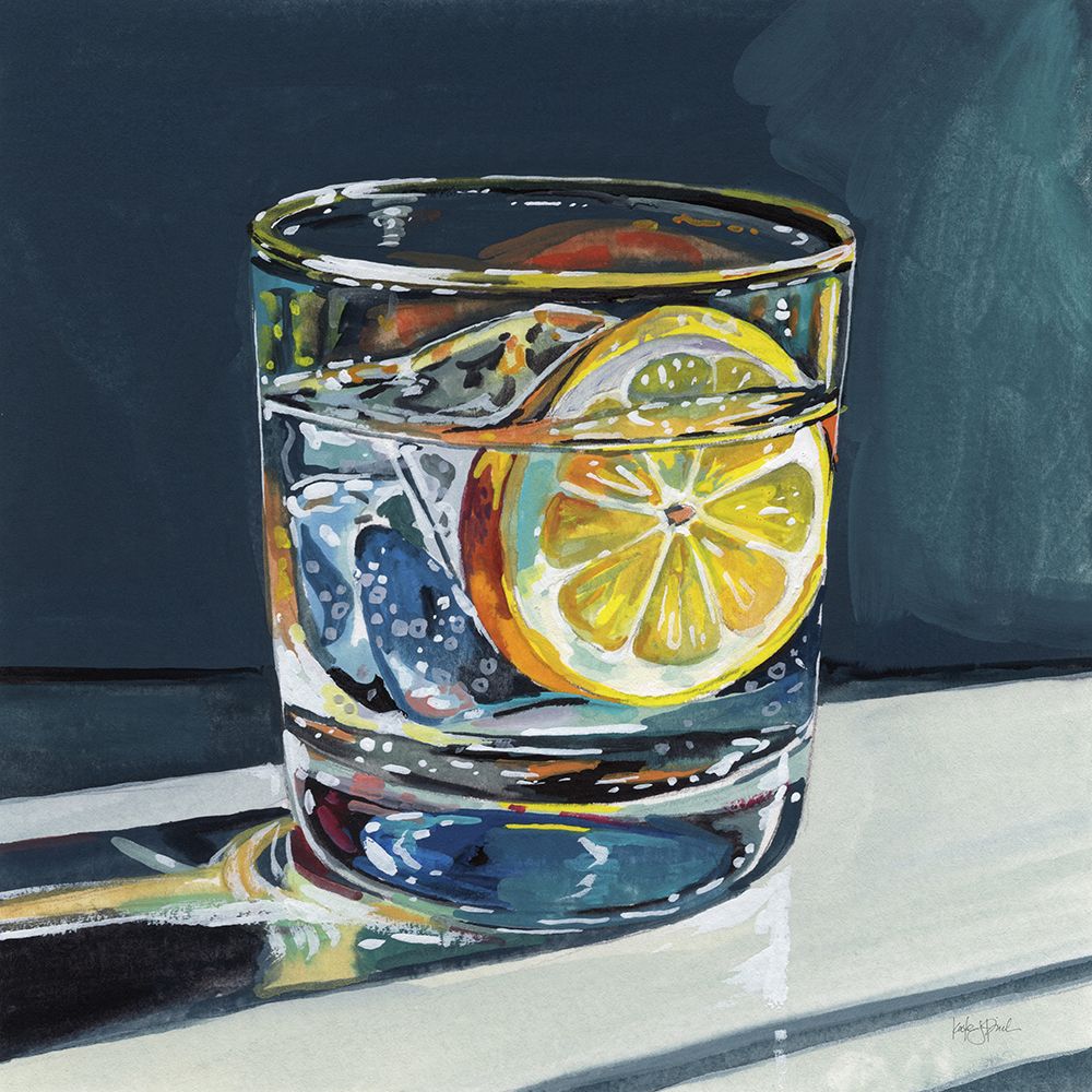 Clear Cocktail With Lemon art print by Kate Jarvik Birch for $57.95 CAD