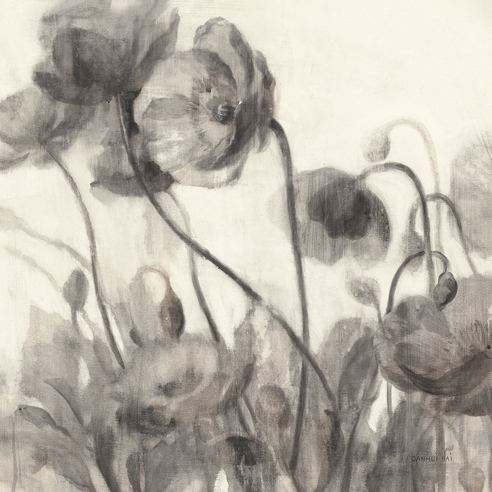 Monochromatic Poppies art print by Danhui Nai for $57.95 CAD