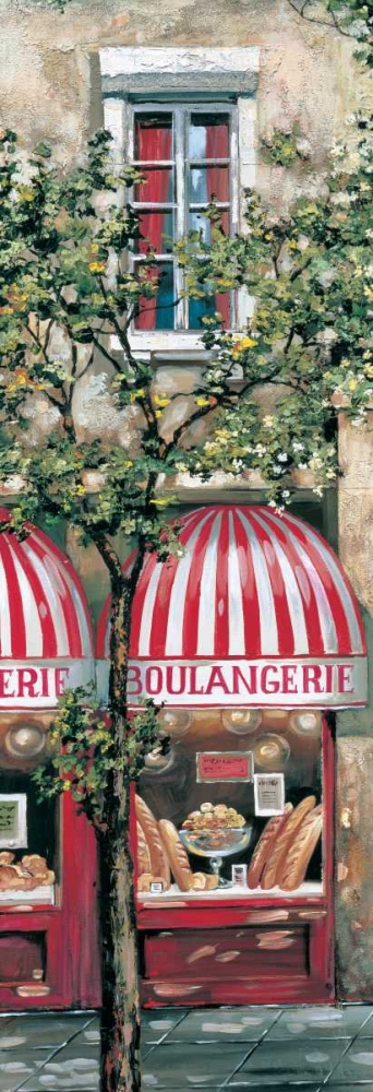 Red Striped Awning art print by Mark St. John for $57.95 CAD