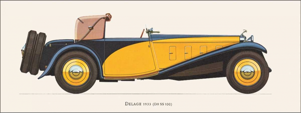 Delage 1933 art print by Antonio Fantini for $57.95 CAD