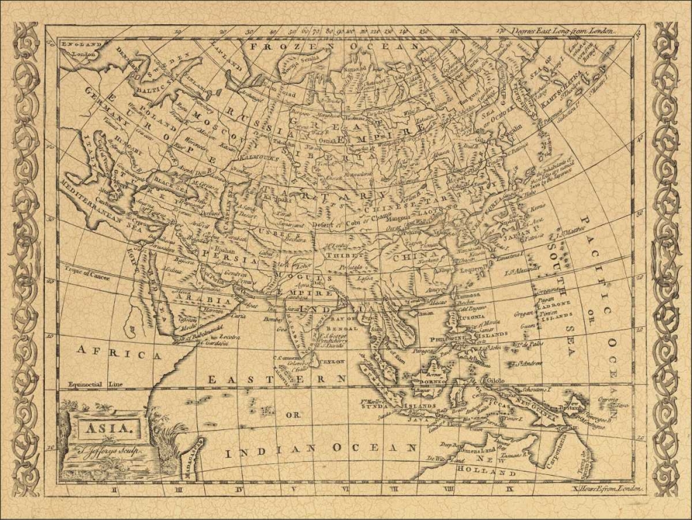 Asia 1802 art print by World Map for $57.95 CAD