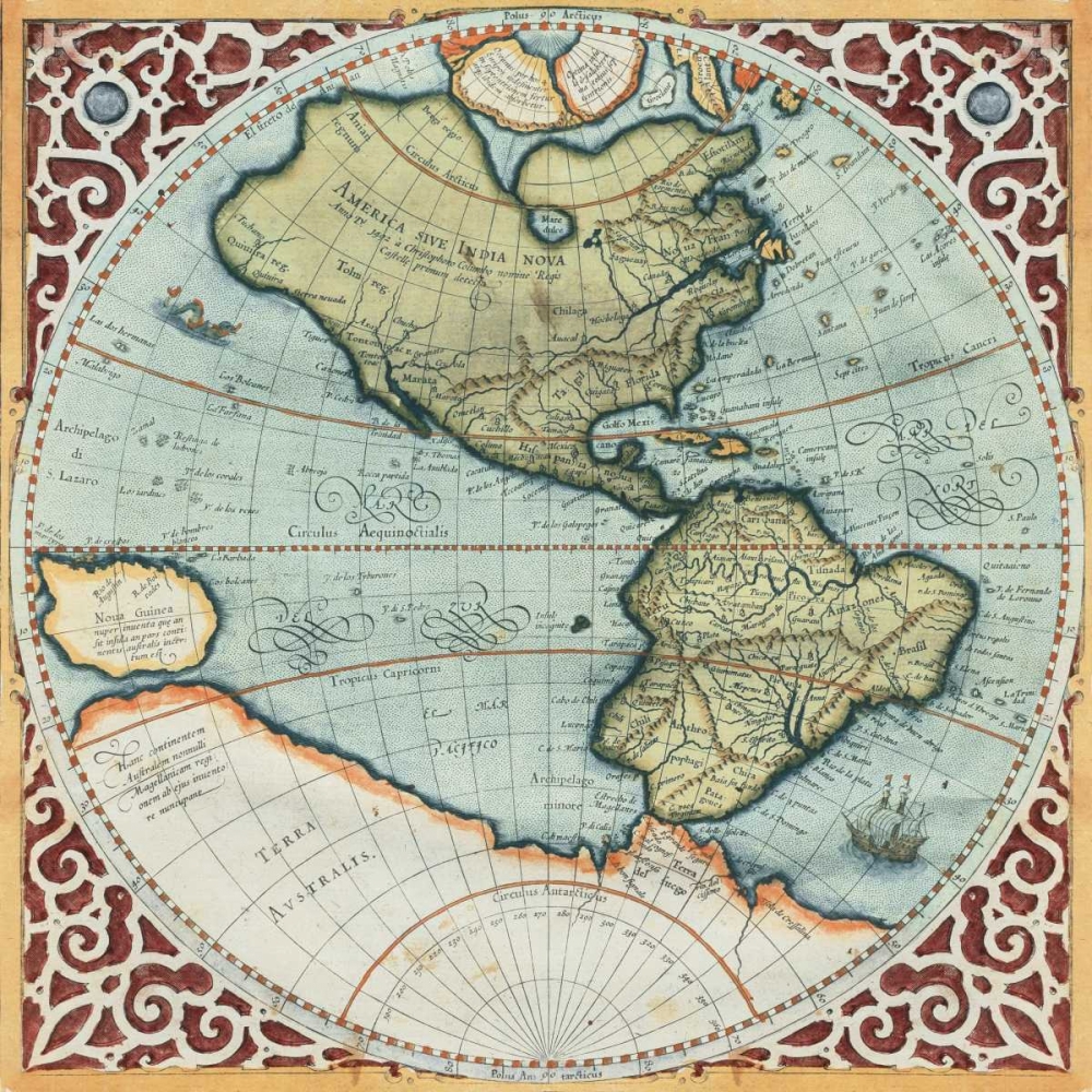 Terra Major I art print by Gerardus Mercator for $57.95 CAD