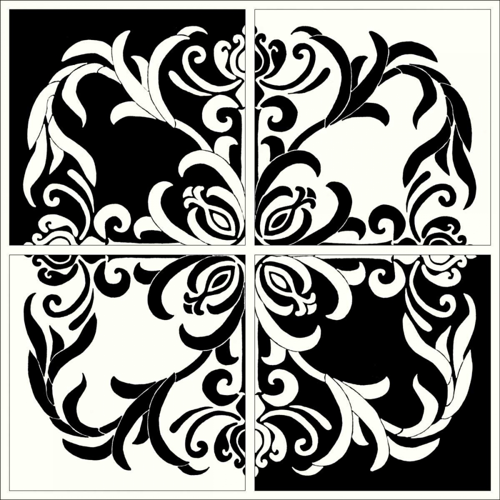 Damask Silhouette I art print by Judy Shelby for $57.95 CAD