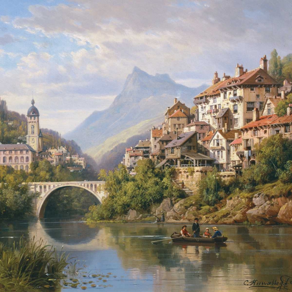 Riverside Village II art print by Charles Kuwasseg for $57.95 CAD