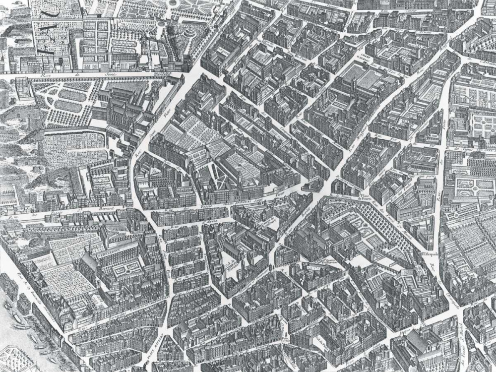 Plan of Paris 1730 - II art print by Louis Bretez for $57.95 CAD