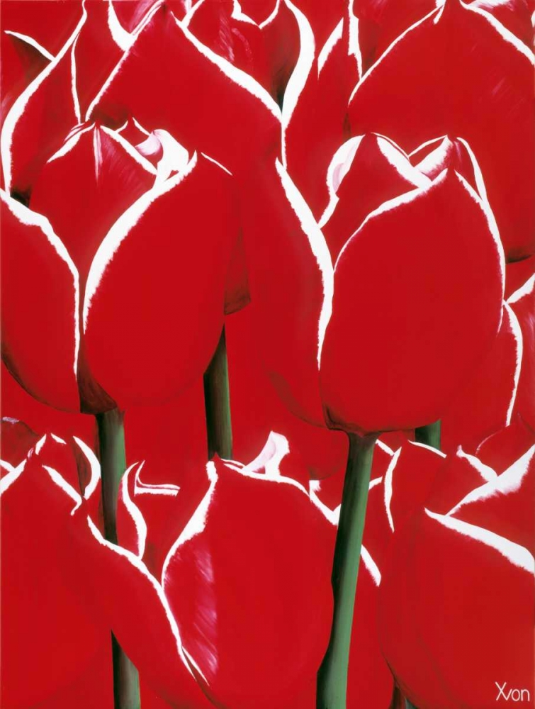 Red and White I art print by Yvonne Poelstra-Holzhaus for $57.95 CAD