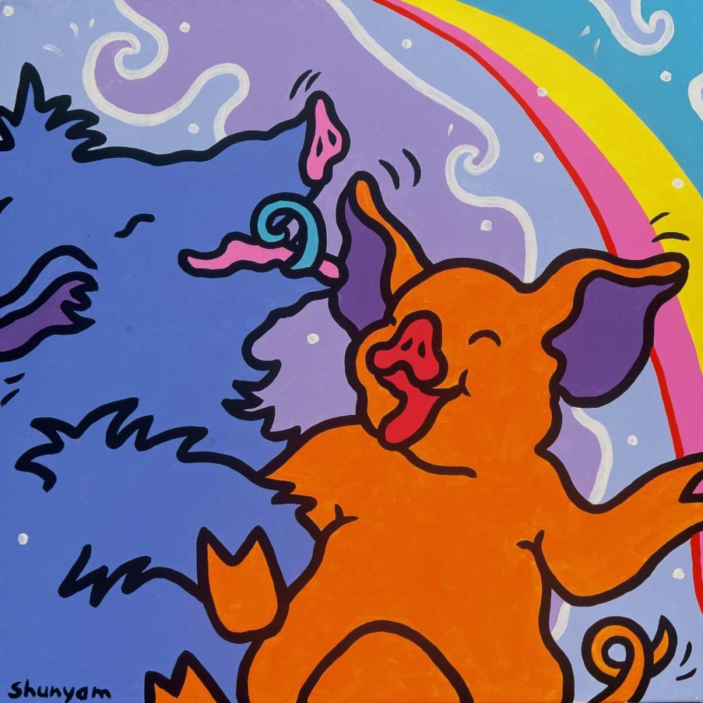 Laughing art print by van Steveninck Shunyam for $57.95 CAD