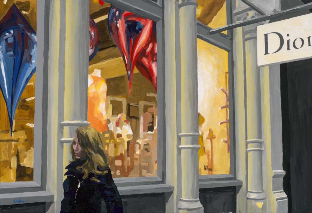 Shopping art print by HJ Hofstra for $57.95 CAD