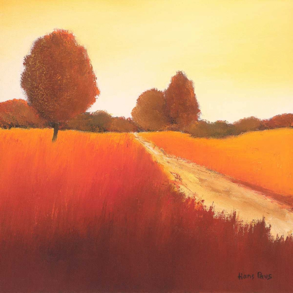 Scarlet Landscape I art print by Hans Paus for $57.95 CAD