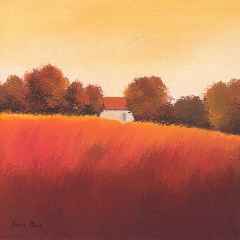 Scarlet Landscape IV art print by Hans Paus for $57.95 CAD