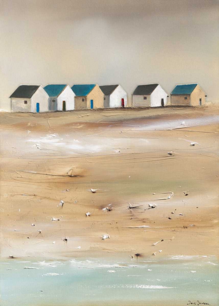 Beach cabins III art print by Jean Jauneau for $57.95 CAD