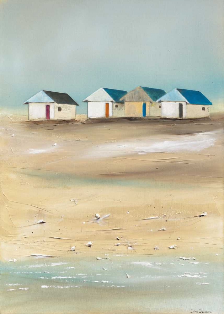 Beach cabins IV art print by Jean Jauneau for $57.95 CAD