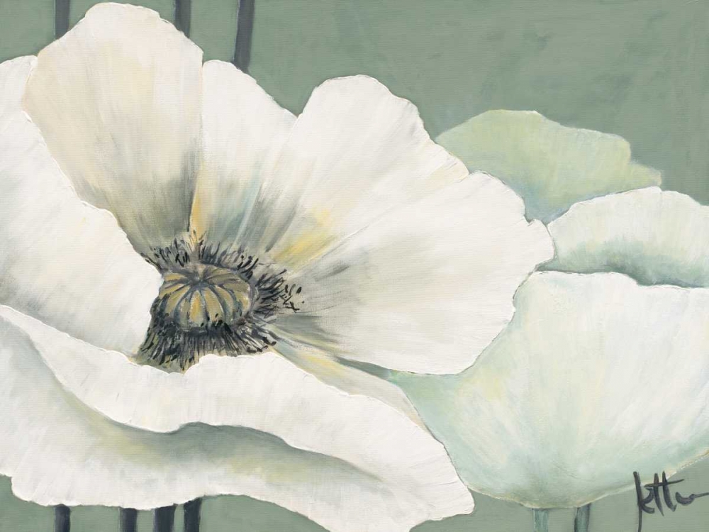 Poppy in Green I art print by Jettie Roseboom for $57.95 CAD