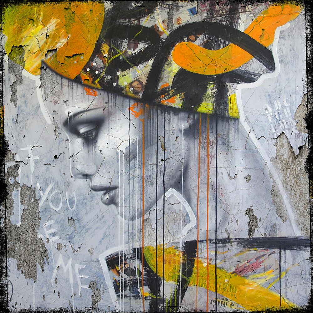 Yellow love art print by Hans Jochem Bakker for $57.95 CAD