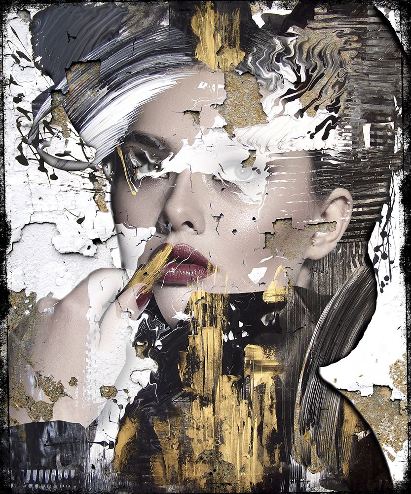 Gold lady art print by Micha Baker for $57.95 CAD