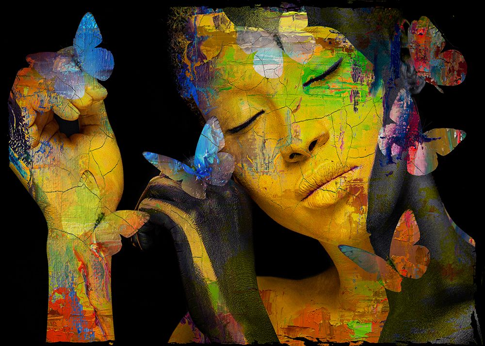 Blue butterfly I art print by Micha Baker for $57.95 CAD