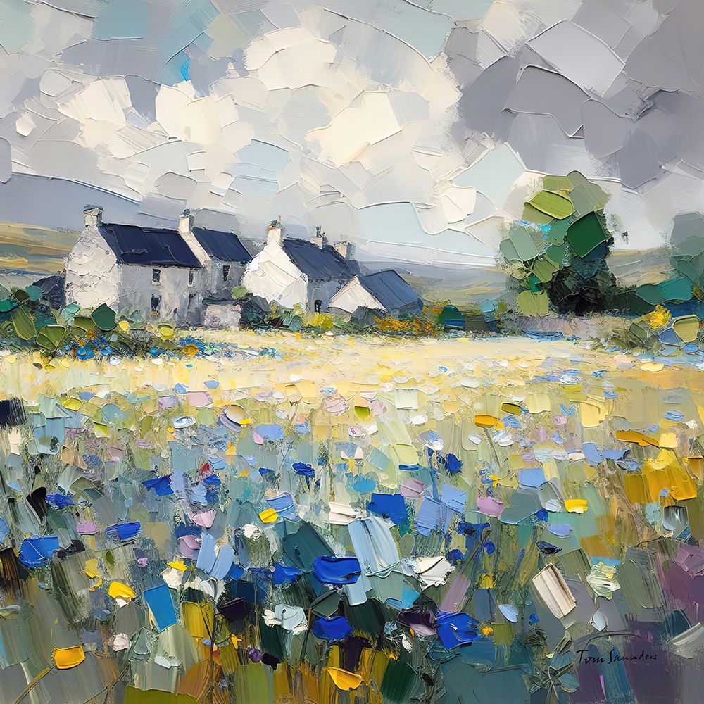 Flower field I art print by Tom Saunders for $57.95 CAD