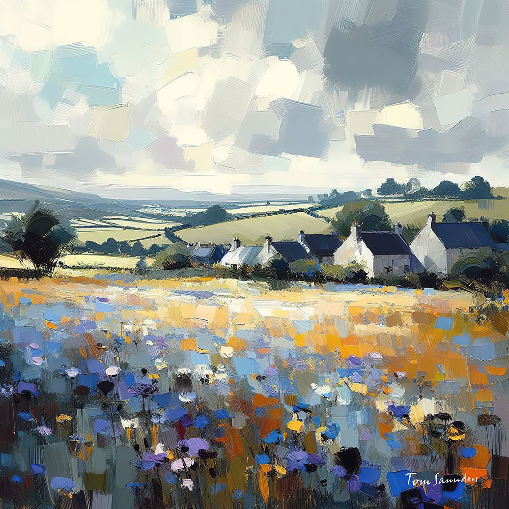 Blue field II art print by Tom Saunders for $57.95 CAD