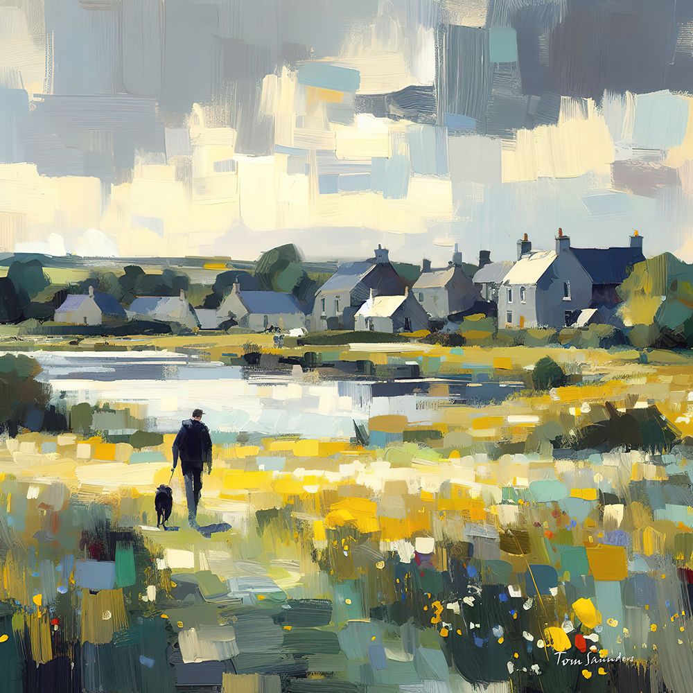 My dog and me art print by Tom Saunders for $57.95 CAD