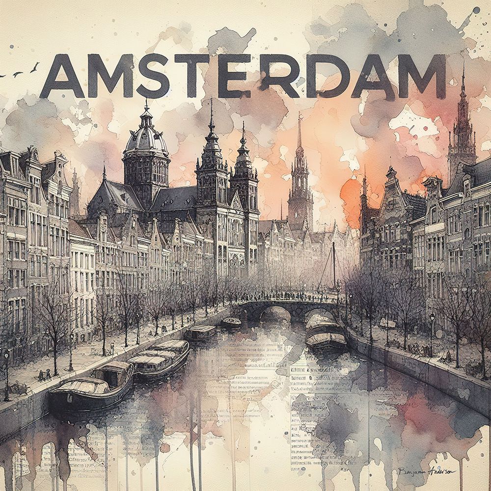 Amsterdam art print by Benjamin Anderson for $57.95 CAD