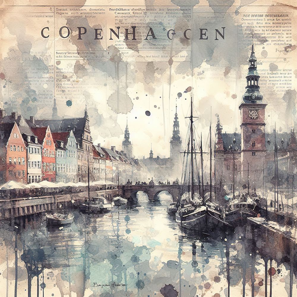 Copenhagen art print by Benjamin Anderson for $57.95 CAD