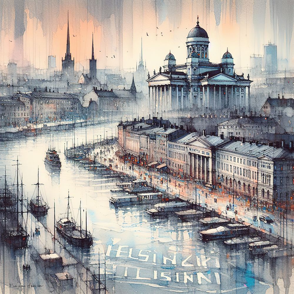 Helsinki art print by Benjamin Anderson for $57.95 CAD