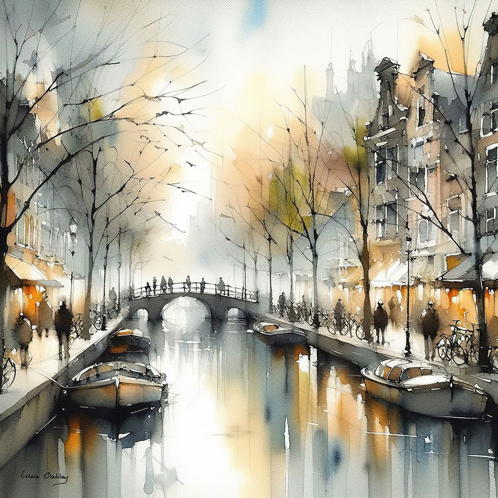 Canals of Amsterdam II art print by Lucie Oakley for $57.95 CAD