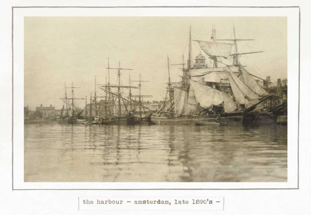 Amsterdam harbour 1890 art print by Anne Waltz for $57.95 CAD
